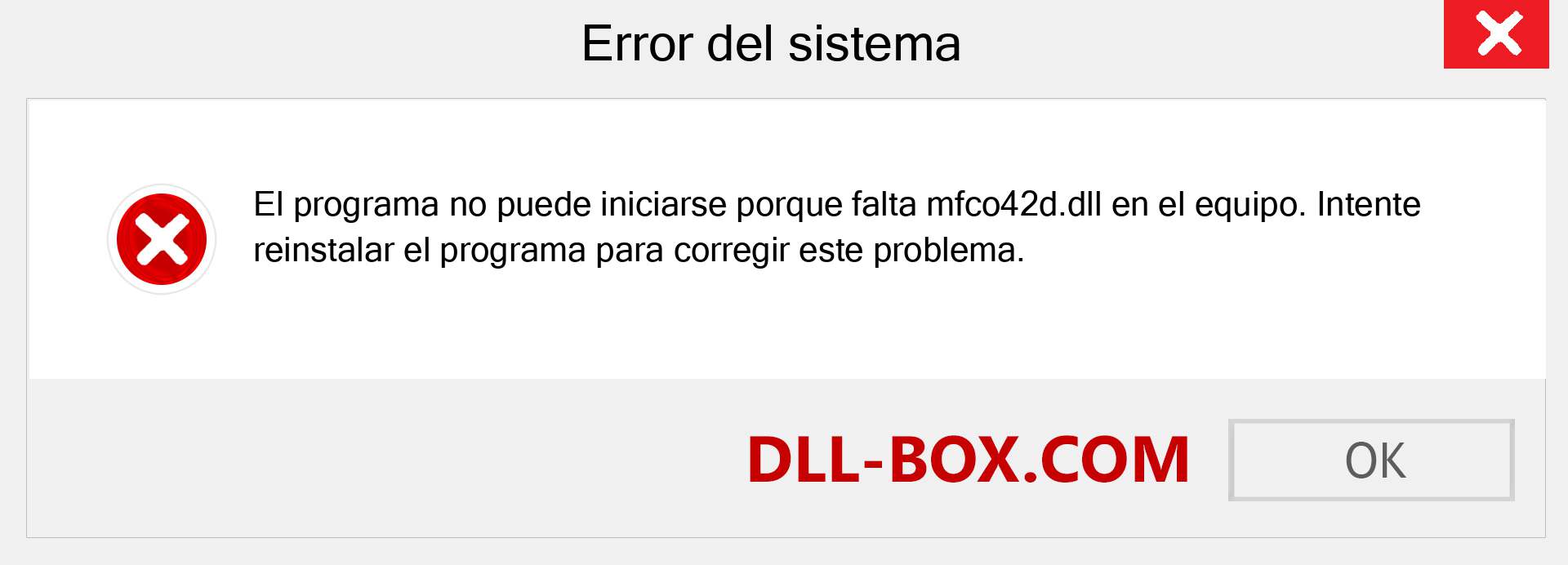 ¿Falta el archivo mfco42d.dll ?. Descargar para Windows 7, 8, 10 - Corregir mfco42d dll Missing Error en Windows, fotos, imágenes